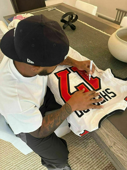 Sterling Shepard Signed + Inscribed GAME WORN 10/20/25 Tampa Bay Buccaneers Jersey vs Detroit Lions Also includes COA 🛡️