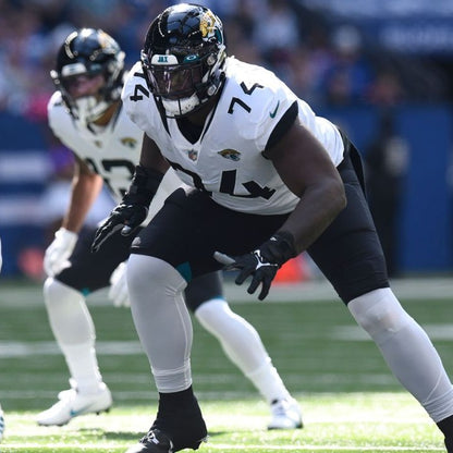 Cam Robinson GAME USED 💪 10/13/24 Jacksonville Jaguars 🐆 Nike NFL Jersey 👕 Inc. PSA COA 🛡️ vs. Chicago Bears (NFL London Game) 🌍