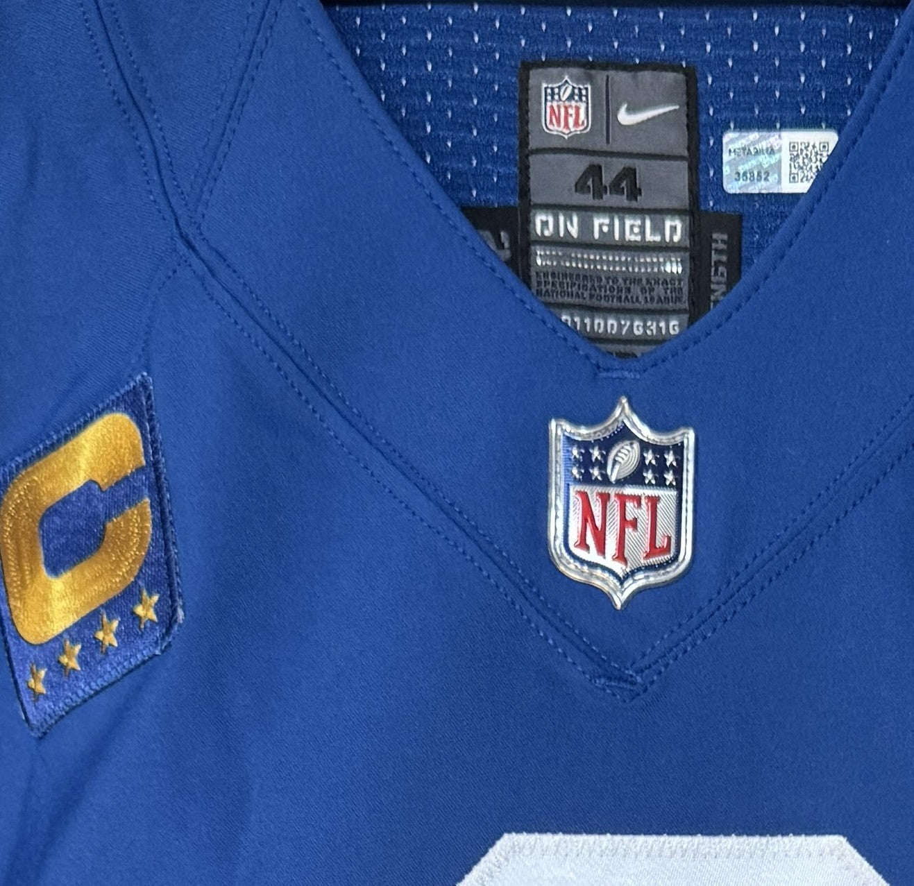 Matt Ryan TEAM ISSUED 💪 Indianapolis Colts 🐎 Nike NFL Jersey 👕 Includes COA 🛡️ + Captain's Patch