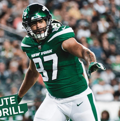 C.J. Uzomah GAME WORN/USED 💪 New York Jets Nike NFL Jersey 👕 with PSA Authenticity🛡️ Crucial Catch Game