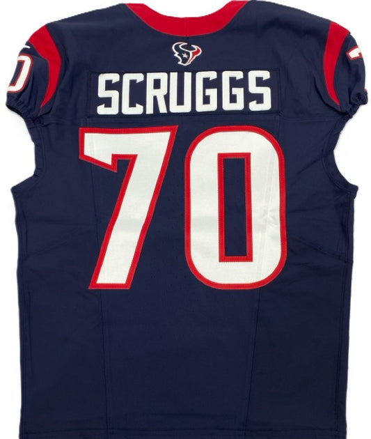 Juice Scruggs Team Issued 💥 Houston Texans 🐂 Nike NFL Jersey Also includes COA 📄