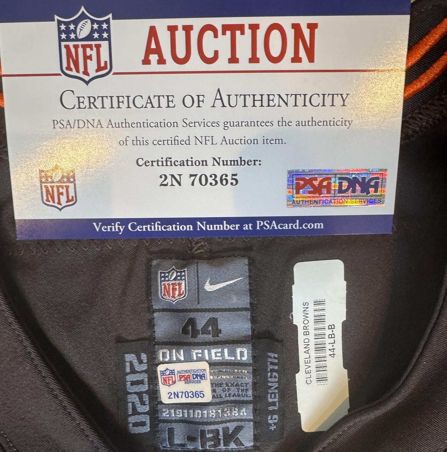Austin Hooper GAME-WORN 11/15/20💪PHOTO-MATCHED📸Cleveland Browns NFL Jersey👕vs. Houston Texans