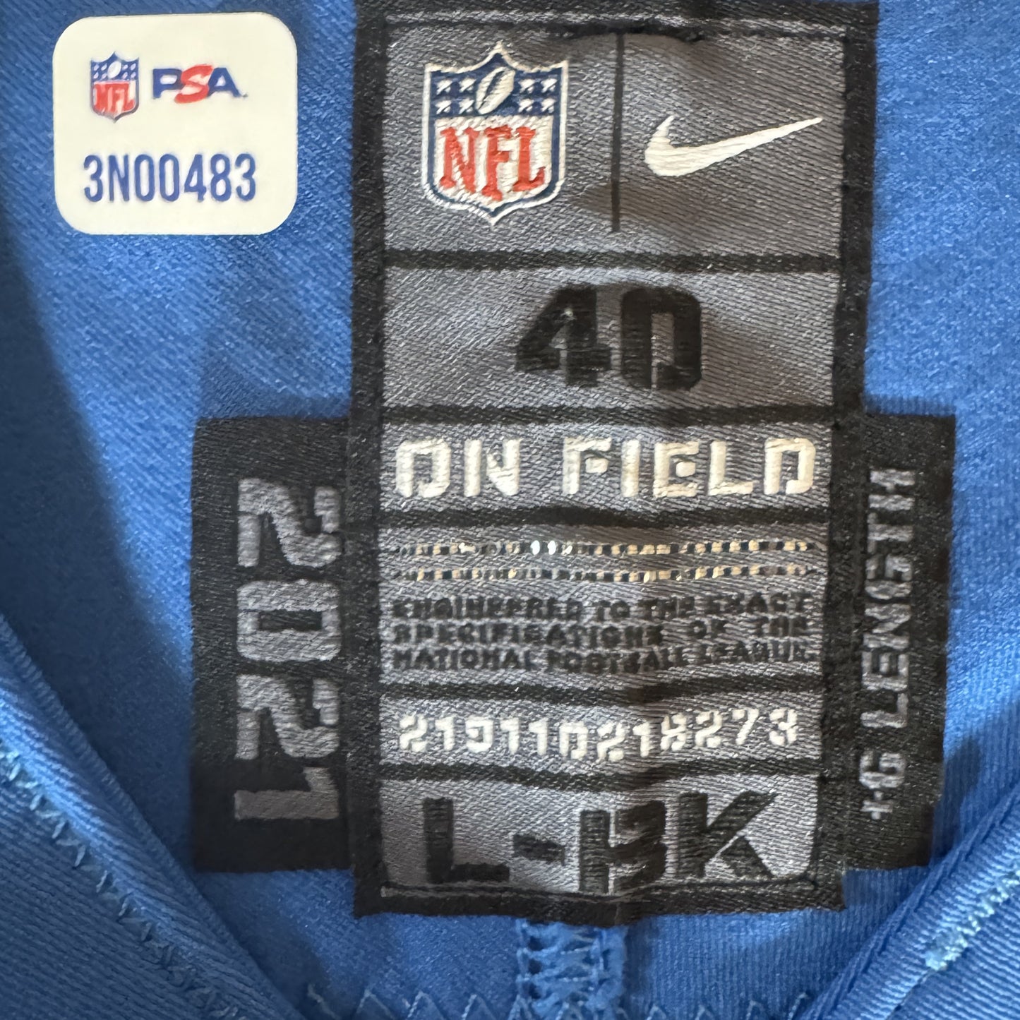 D.J. Chark Jr. GAME WORN💪Detroit Lions🦁Nike NFL Jersey👕 also includes PSA Certification🛡️