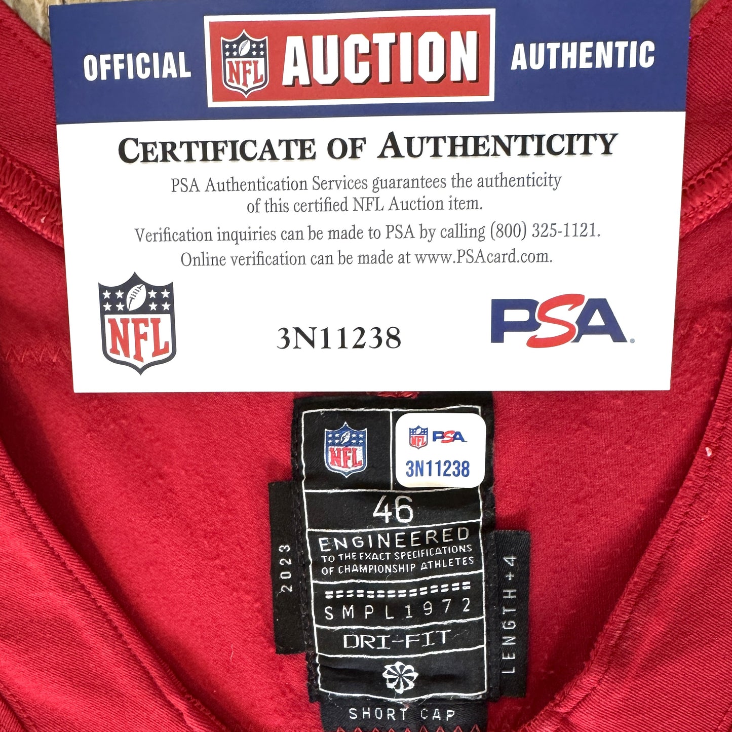 Jordan Elliott GAME USED💪10/20/24 PHOTO MATCHED📸San Francisco 49ers Jersey👕vs Kansas City Chiefs Special Crucial Catch Matchup