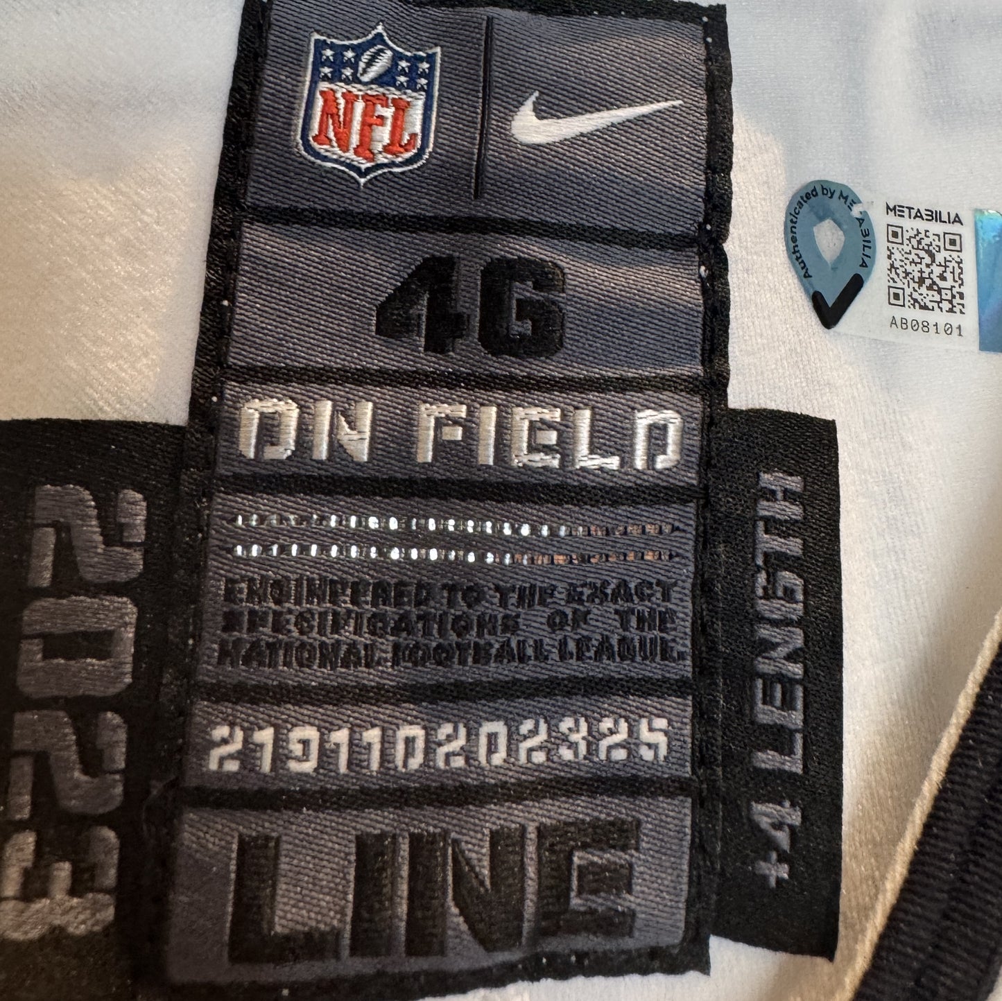 Ben Bredeson GAME-WORN 08/16/25 Tampa Bay Buccaneers OnField Nike NFL Jersey🎽