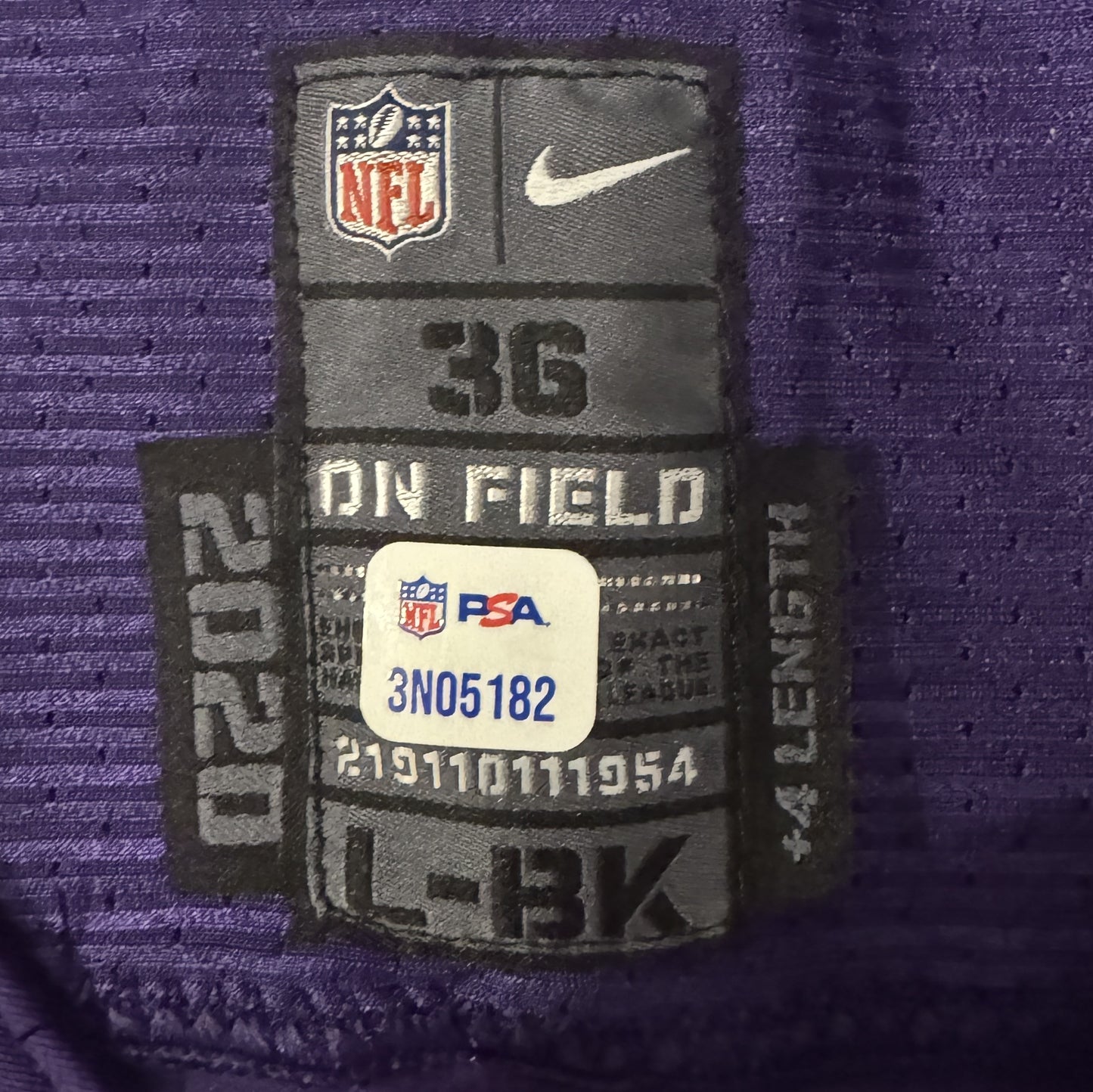 Hollywood Brown GAME-WORN💪Baltimore Ravens💜Nike On-Field NFL Jersey PSA COA
