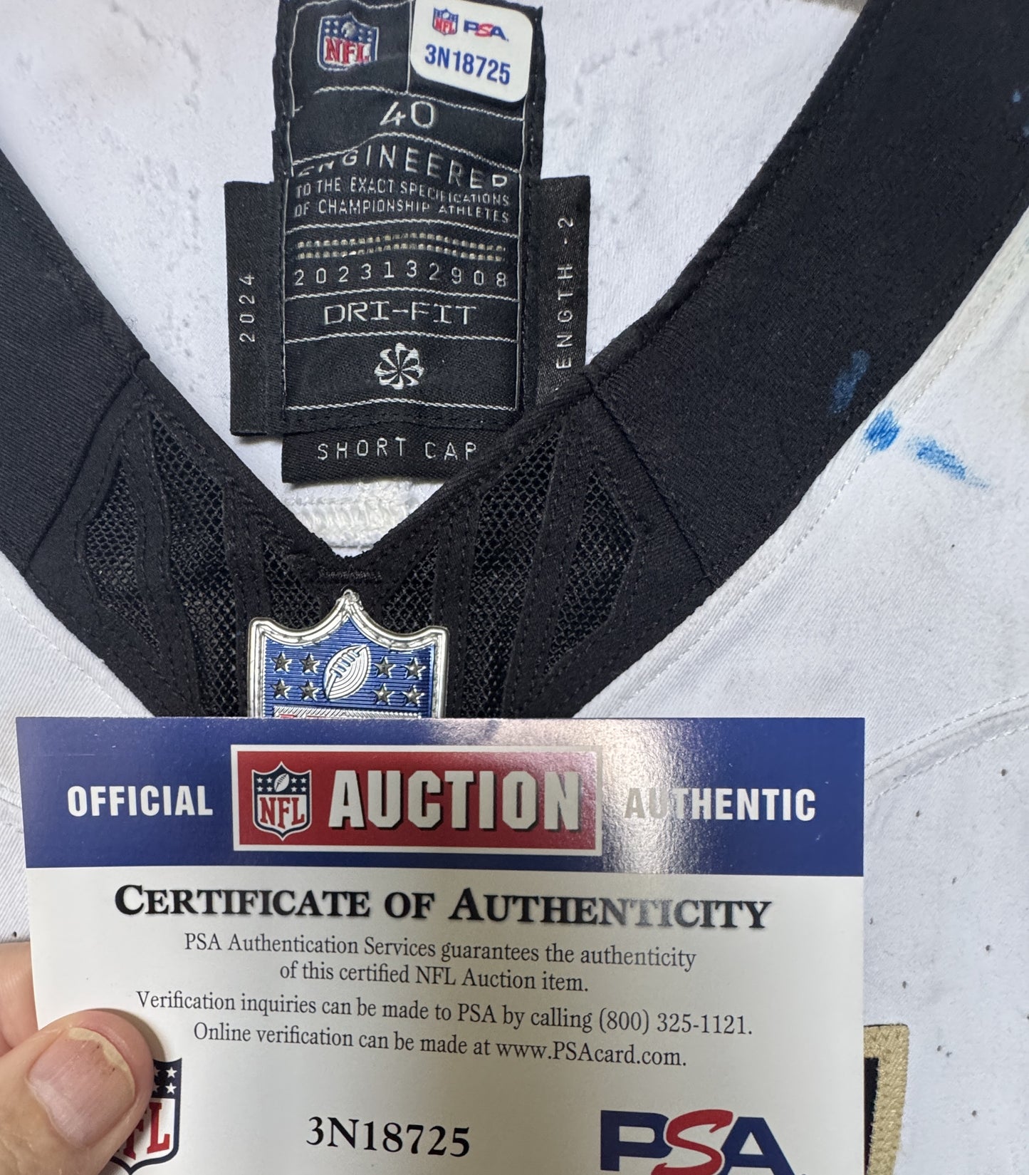 Justin Reid GAME WORN 💪 11/02/25 PHOTO MATCHED 📸 Saints NFL Jersey 🎽 vs Rams Includes Proof of Authenticity 🛡️