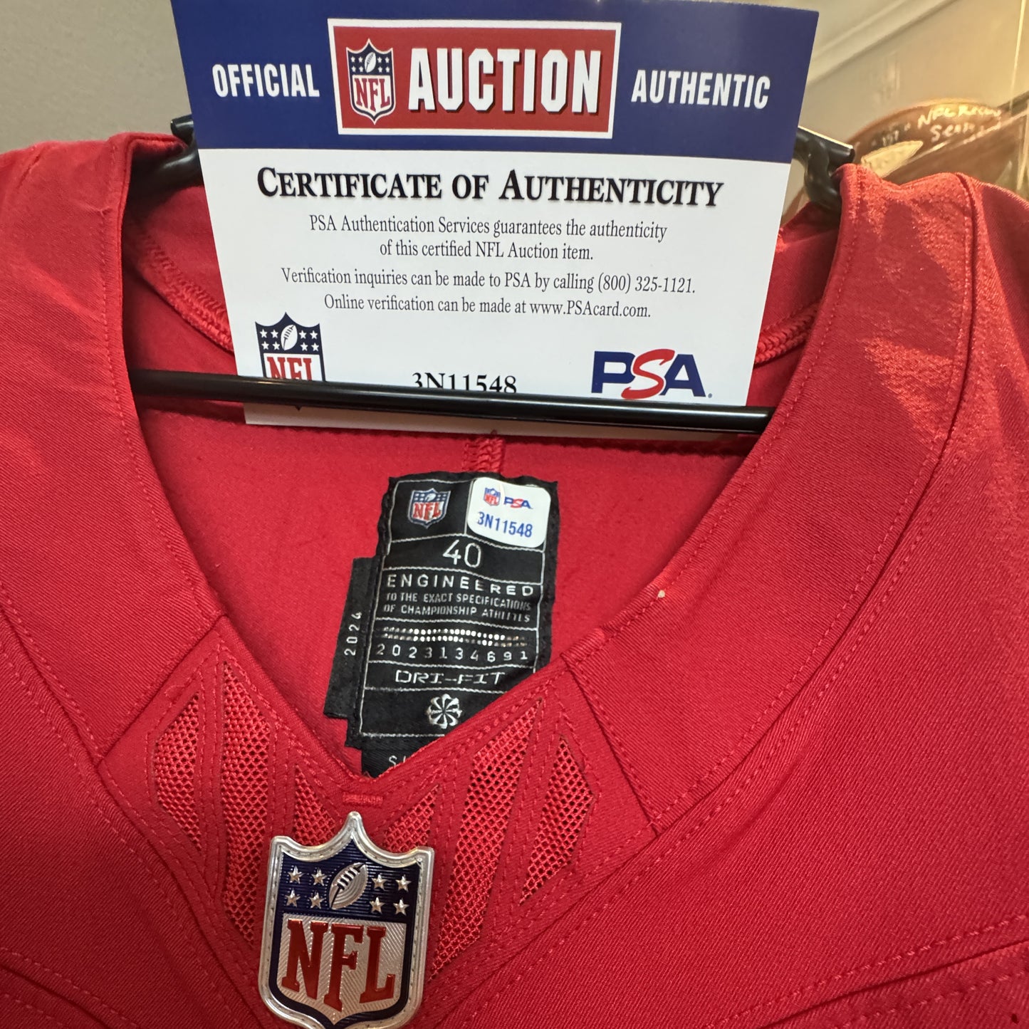 Deommodore Lenoir GAME WORN 💪 11/17/24 San Francisco 49ers Nike NFL Jersey 👕 vs Seattle Seahawks Inc. PSA Authenticity
