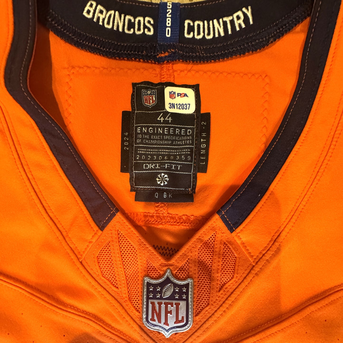 BO NIX Hand Signed ✍️ Denver Broncos Nike AUTHENTIC NFL Jersey Inc. PSA COA 🛡️