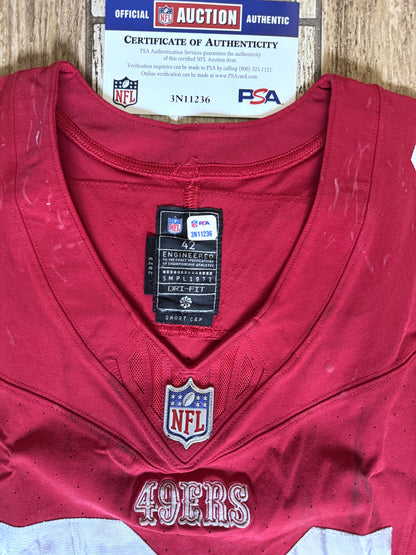 Jordan Mason GAME WORN 10/20/24 PHOTO MATCHED 📸 San Francisco 49ers NFL Jersey 👕 vs Kansas City Chiefs Also includes PSA COA 🛡️