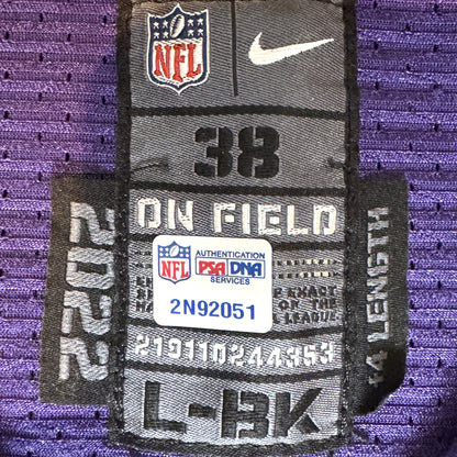 Josh Oliver GAME WORN💪11/20/22 Ravens💜vs. Panthers🐾On-Field NFL Nike Jersey Worn during the November 20, 2022 victory vs. Carolina Panthers