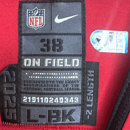 Bucky Irving GAME ISSUED 💪 Tampa Bay Buccaneers On-Field Nike NFL Red Jersey 🎽 Also includes Certificate of Authenticity 🛡️