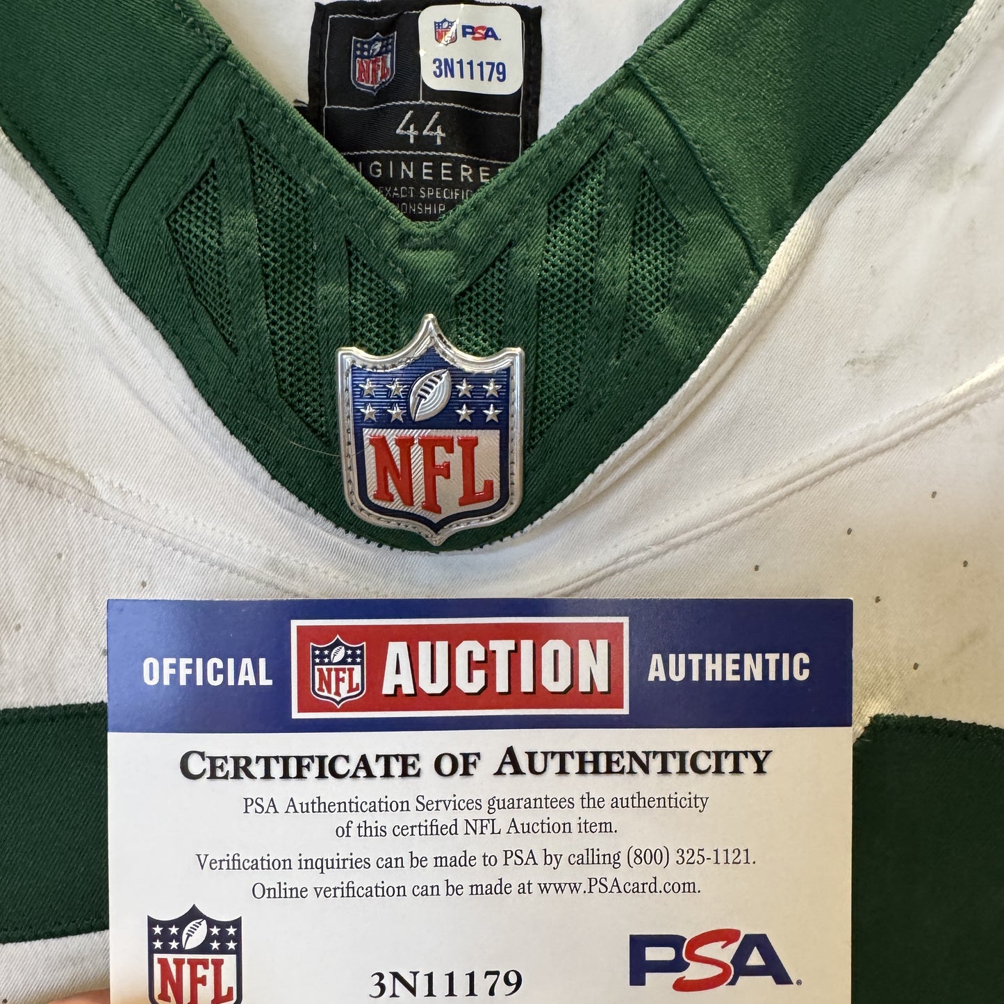 Solomon Thomas GAME WORN 💪 10/20/24 New York Jets Nike NFL Jersey 👕 vs Pittsburgh Steelers Also includes Professional Sports Authenticator 🛡️