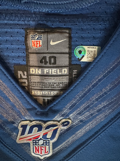 Rock Ya-Sin TEAM / GAME ISSUED 💪 Indianapolis Colts 🐎 Nike NFL Jersey 👕 Inc. COA and 100 NFL seasons Patch