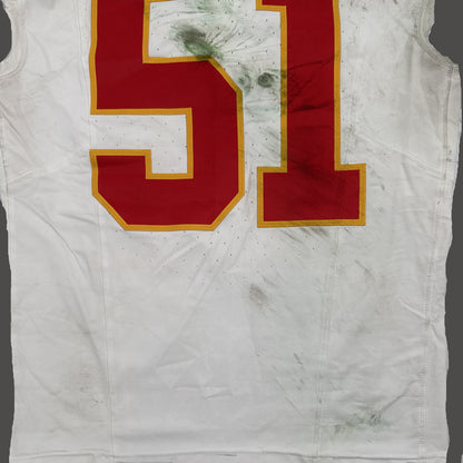 Mike Danna GAME WORN 💪 10/06/25 Kansas City Chiefs Nike NFL Jersey 🎽 vs Jaguars - COA included 🛡️