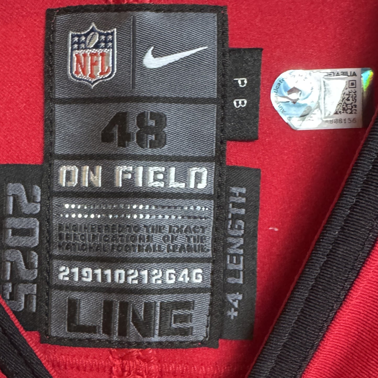 Vita Vea GAME-ISSUED💪Tampa Bay Buccaneers On-Field Nike NFL Jersey🎽Inc.COA📄