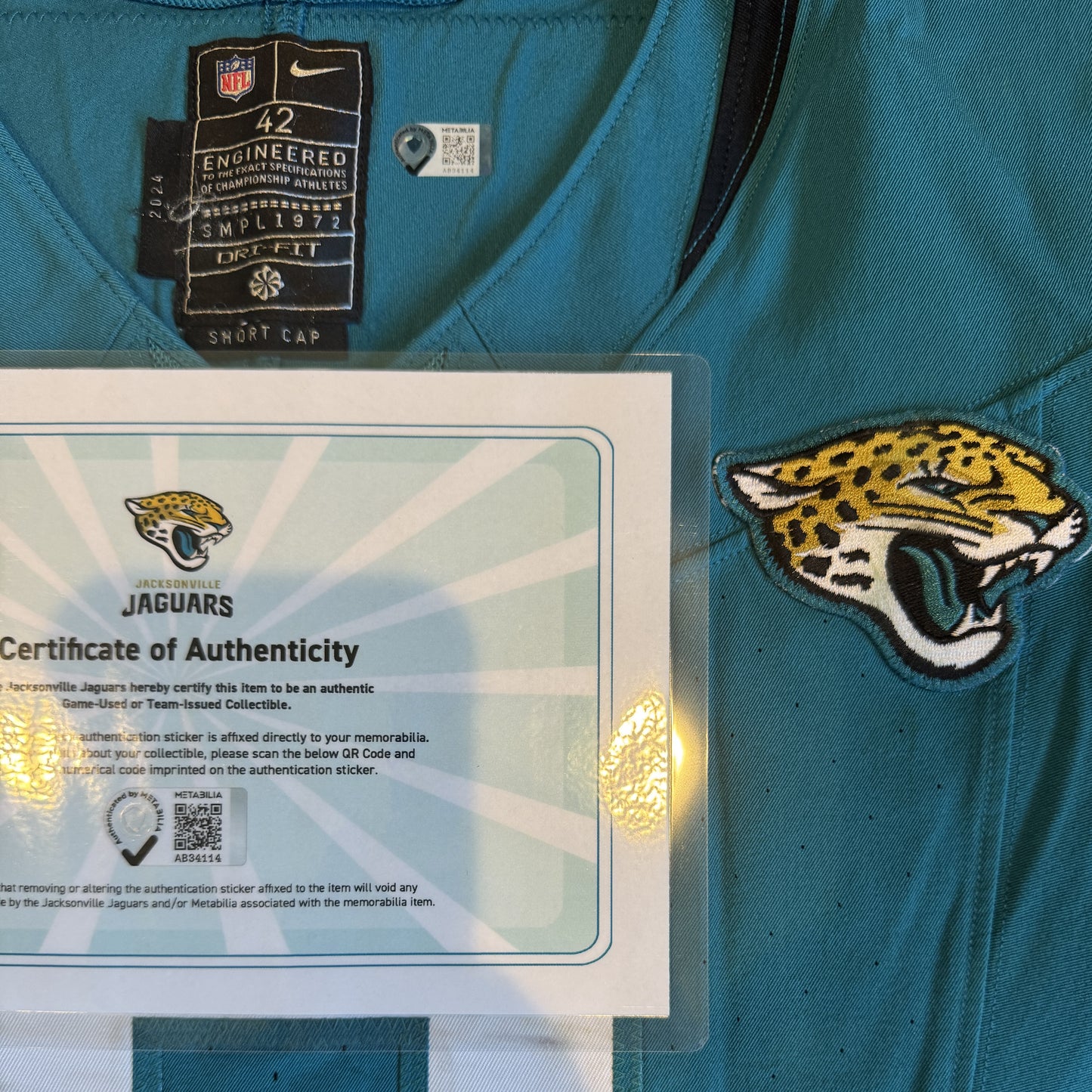 Devin Lloyd GAME-WORN 10/12/25 Jacksonville Jaguars🐆NFL Nike Jersey👕vs. Seahawks