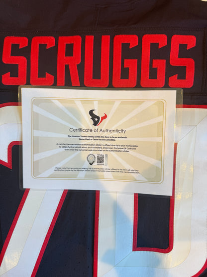 Juice Scruggs GAME WORN 💪 09/28/2025 Houston Texans Nike NFL Jersey 🎽 vs. Tennessee Titans