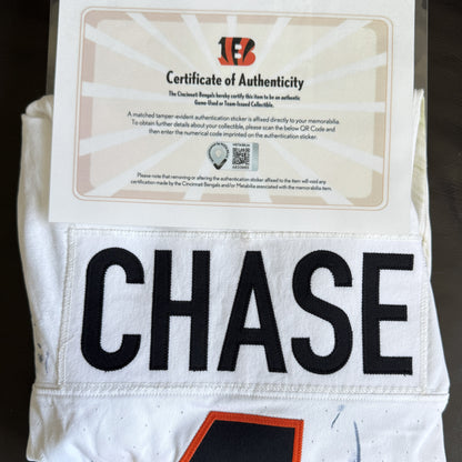 Ja'Marr Chase GAME-WORN🏈Ja'Marr Chase GAME-WORN 09/29/25💪Cincinnati Bengals🐅NFL Jersey vs. Broncos