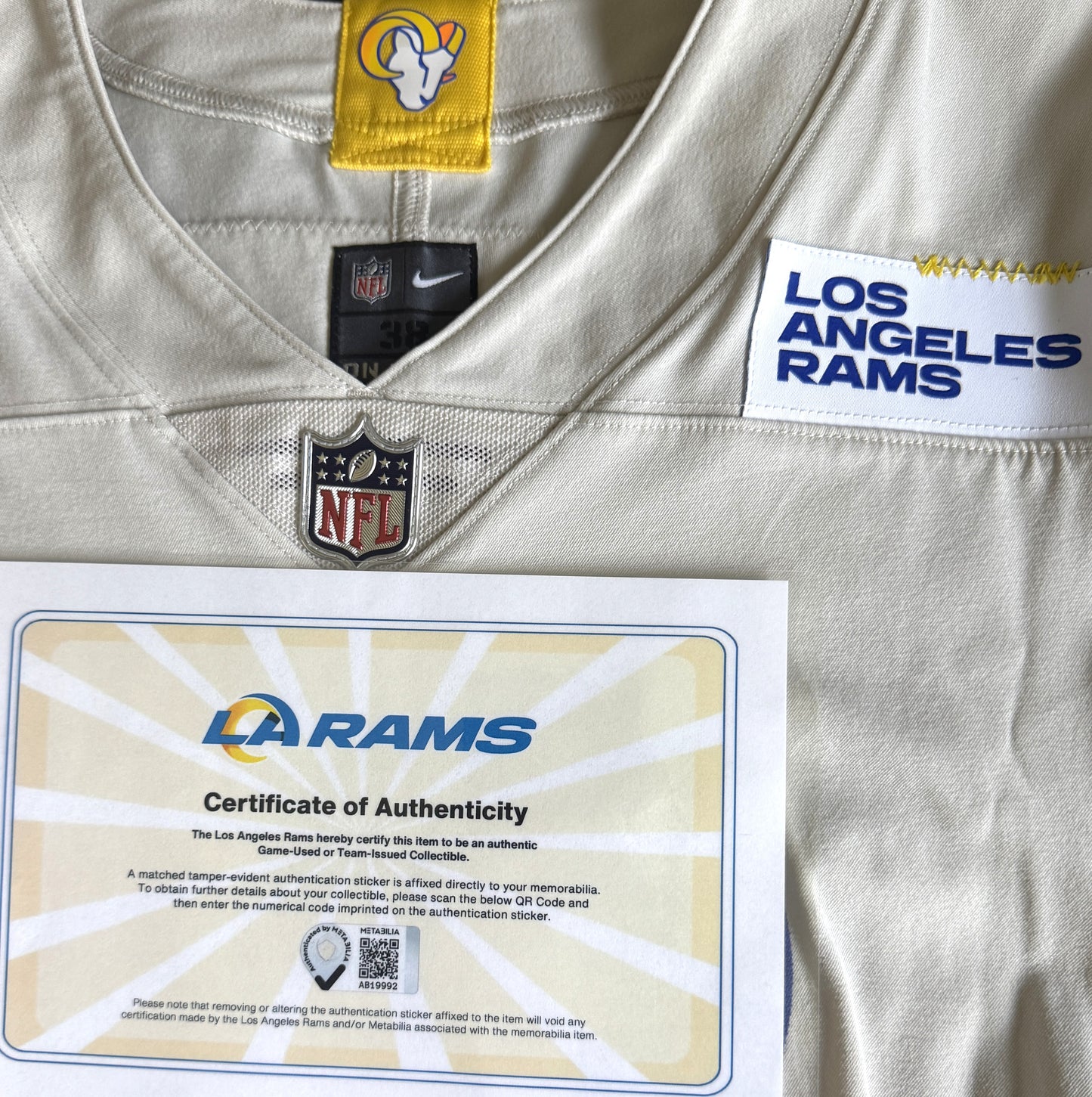 Brandin Cooks GAME-ISSUED💪Los Angeles Rams🐏NFL On-Field Jersey👕Inc. COA📄