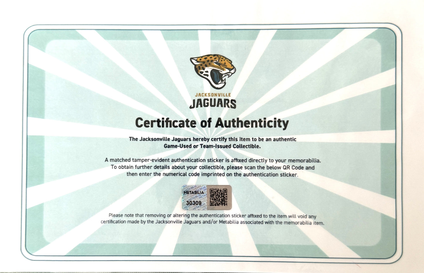 Daniel Thomas GAME WORN 💪 12/22/2024 Jacksonville Jaguars 🐆 Nike NFL Jersey 👕 vs. Las Vegas Raiders