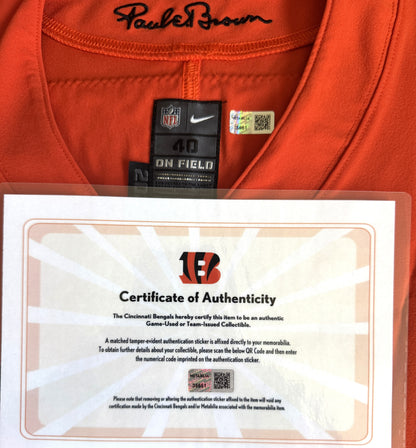 Tee Higgins GAME ISSUED 💪 Cincinnati Bengals 🐅 24-25 Season Nike NFL Jersey 👕 Inc. COA 📄