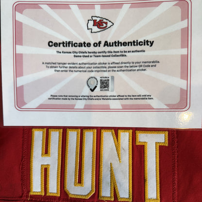 Kareem Hunt GAME-USED💪09/28/25 Kansas City Chiefs NFL Jersey🎽vs. Baltimore Ravens