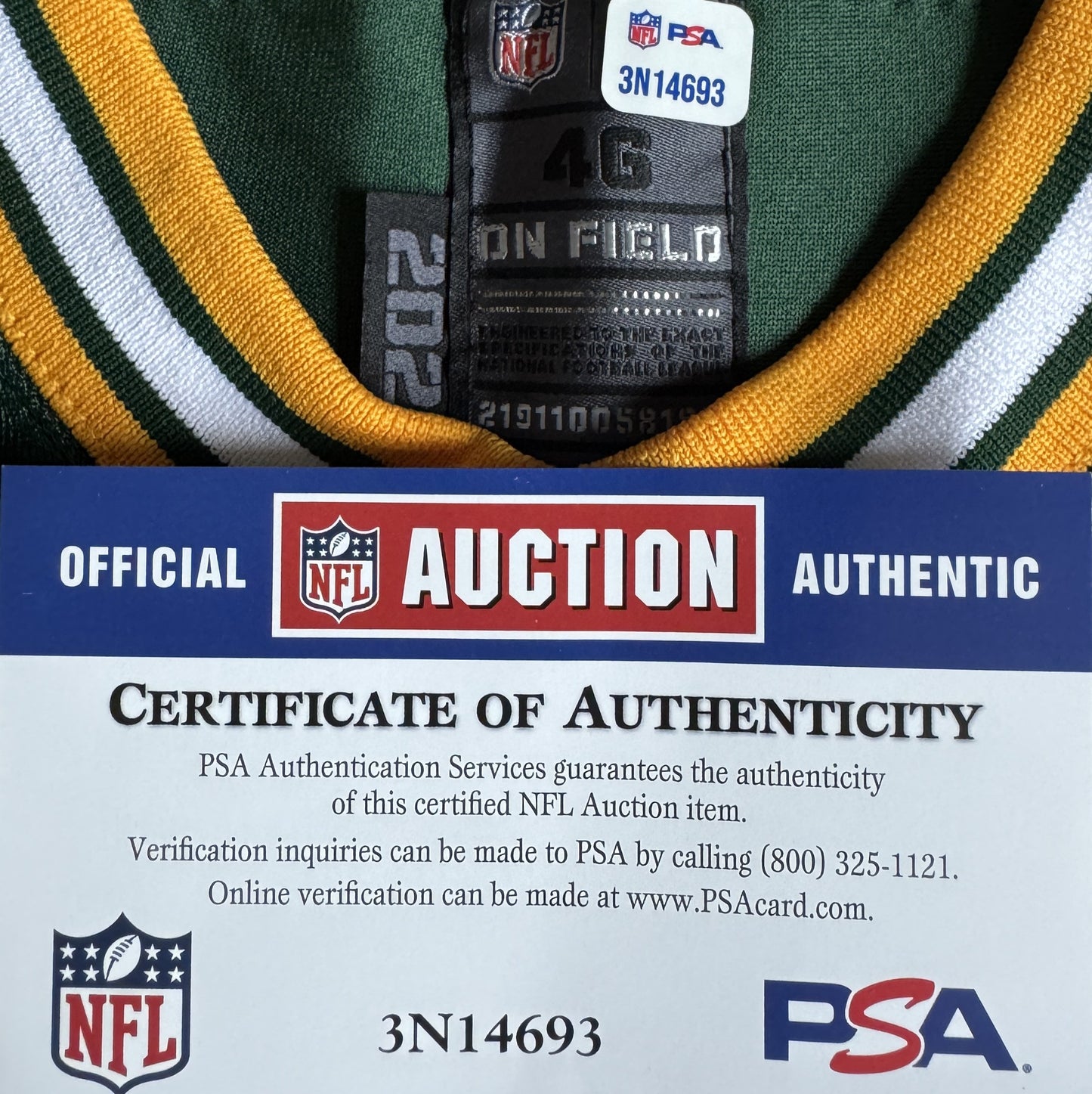 Xavier McKinney Hand SIGNED ✍️ and TEAM-ISSUED 💪 Green Bay Packers Authentic NFL Jersey👕Also includes PSA Authentication 📏