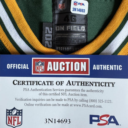 Xavier McKinney Hand SIGNED ✍️ and TEAM-ISSUED 💪 Green Bay Packers Authentic NFL Jersey👕Also includes PSA Authentication 📏