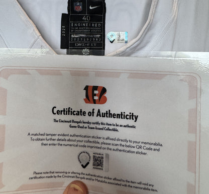 Tee Higgins GAME WORN/USED 09/07/25💪Cincinnati Bengals🐅NFL Jersey vs Cleveland Browns