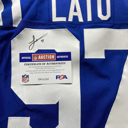 Laiatu Latu SIGNED GAME ISSUED 💪 Indianapolis Colts Nike NFL Jersey 👕 Also includes COA