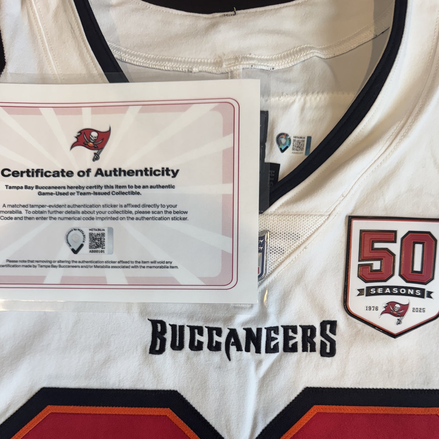 Ben Bredeson GAME-WORN 08/16/25 Tampa Bay Buccaneers OnField Nike NFL Jersey🎽