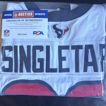 Devin Singletary GAME WORN 💪 11/12/23 & PHOTO MATCHED 📸 Houston Texans Nike NFL Jersey🎽 vs. Cincinnati Bengals – Salute to Service Game