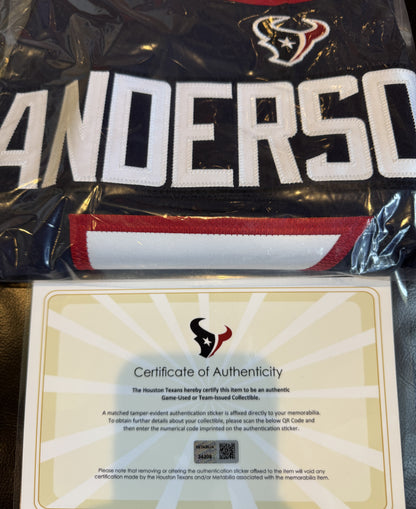 Will Anderson Jr TEAM ISSUED 💪 Houston Texans Nike NFL Jersey 👕 Includes COA 🛡️💯