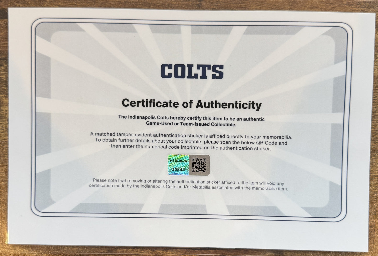 Anthony Richardson GAME ISSUED 💪 Indianapolis Colts Nike NFL Jersey 👕 Includes COA 📄🛡️