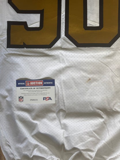 Tanoh Kpassagnon GAME WORN 💪 10/02/22 New Orleans Saints ⚜️ Nike NFL Jersey 🎽 vs. Minnesota Vikings - PSA Authenticated 🛡️