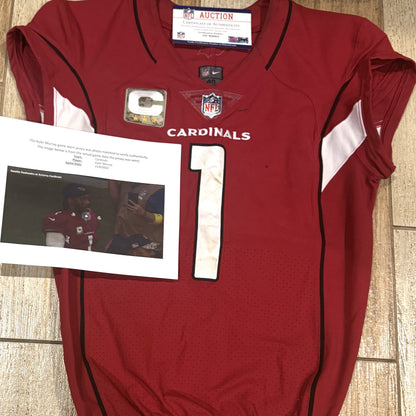 Kyler Murray GAME WORN 11/06/22 PHOTO MATCHED Arizona Cardinals NFL Jersey vs Seattle Seahawk Also includes PSA COA