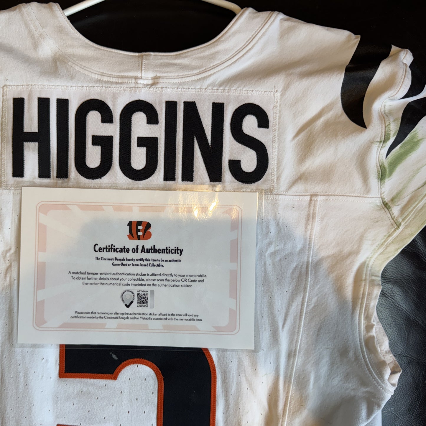 Tee Higgins GAME WORN/USED 09/07/25💪Cincinnati Bengals🐅NFL Jersey vs Cleveland Browns
