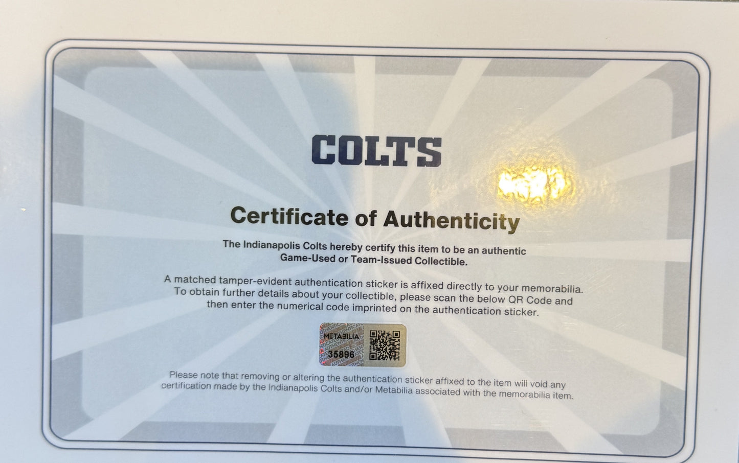 Jonathan Taylor TEAM/GAME ISSUED 💪 Indianapolis Colts Nike NFL Jersey 👕 Also Includes COA 🛡️
