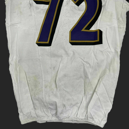 Andrew Vorhees GAME-WORN 💪 11/09/25 Baltimore Ravens 💜 NFL Jersey WIN vs Minnesota Vikings  Also Includes Certificate of Authenticity