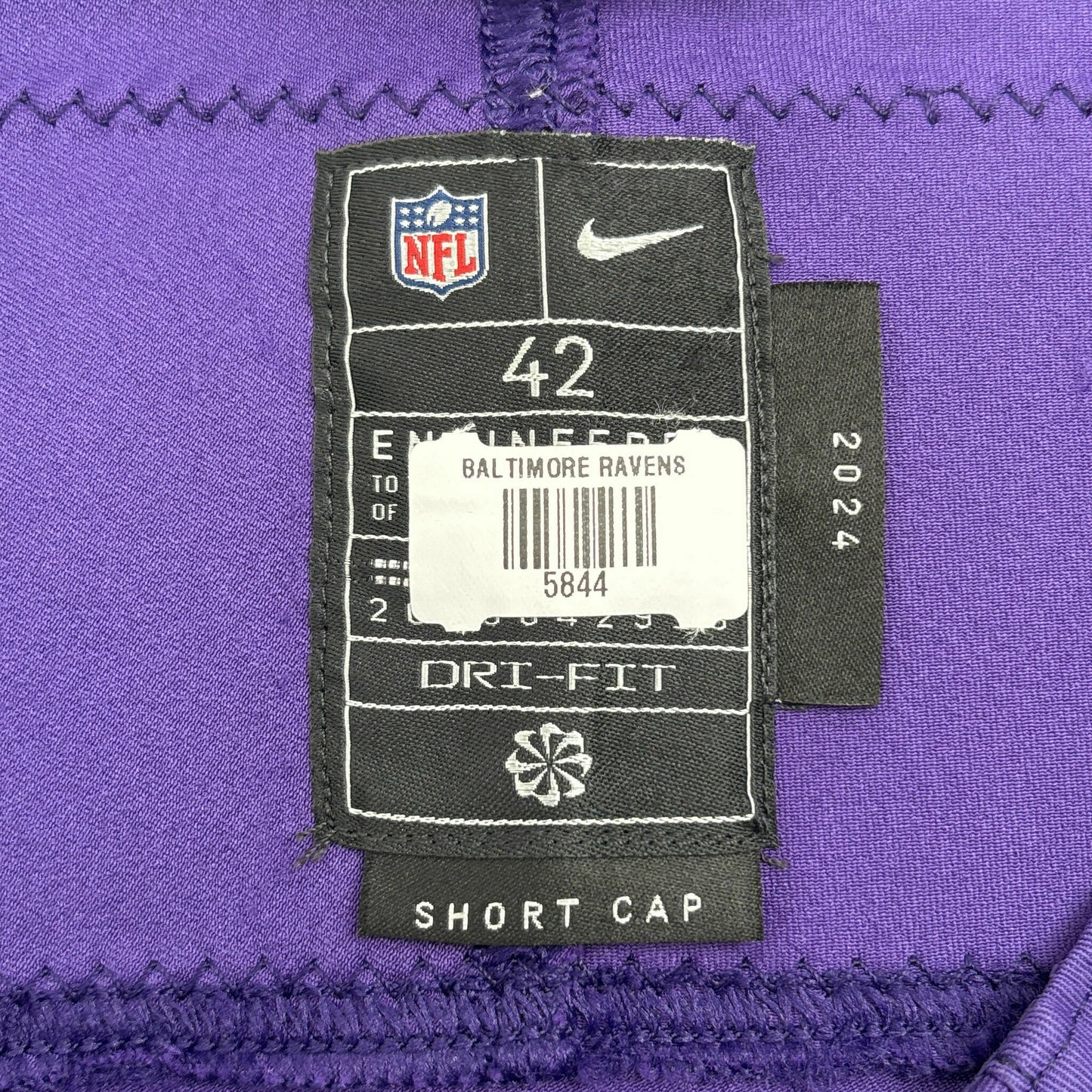 Charlie Kolar GAME-WORN💪10/12/25 On-Field Baltimore Ravens💜Jersey vs.Los Angeles Rams🐏