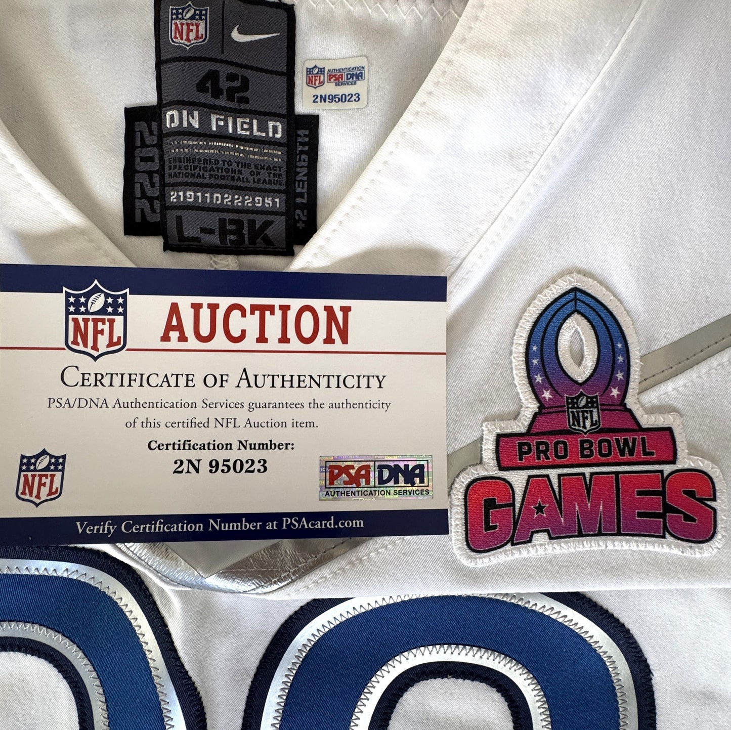 DeMarcus Lawrence GAME ISSUED 💪 Dallas Cowboys Pro Bowl Games Nike NFL Jersey 👕 Also includes COA