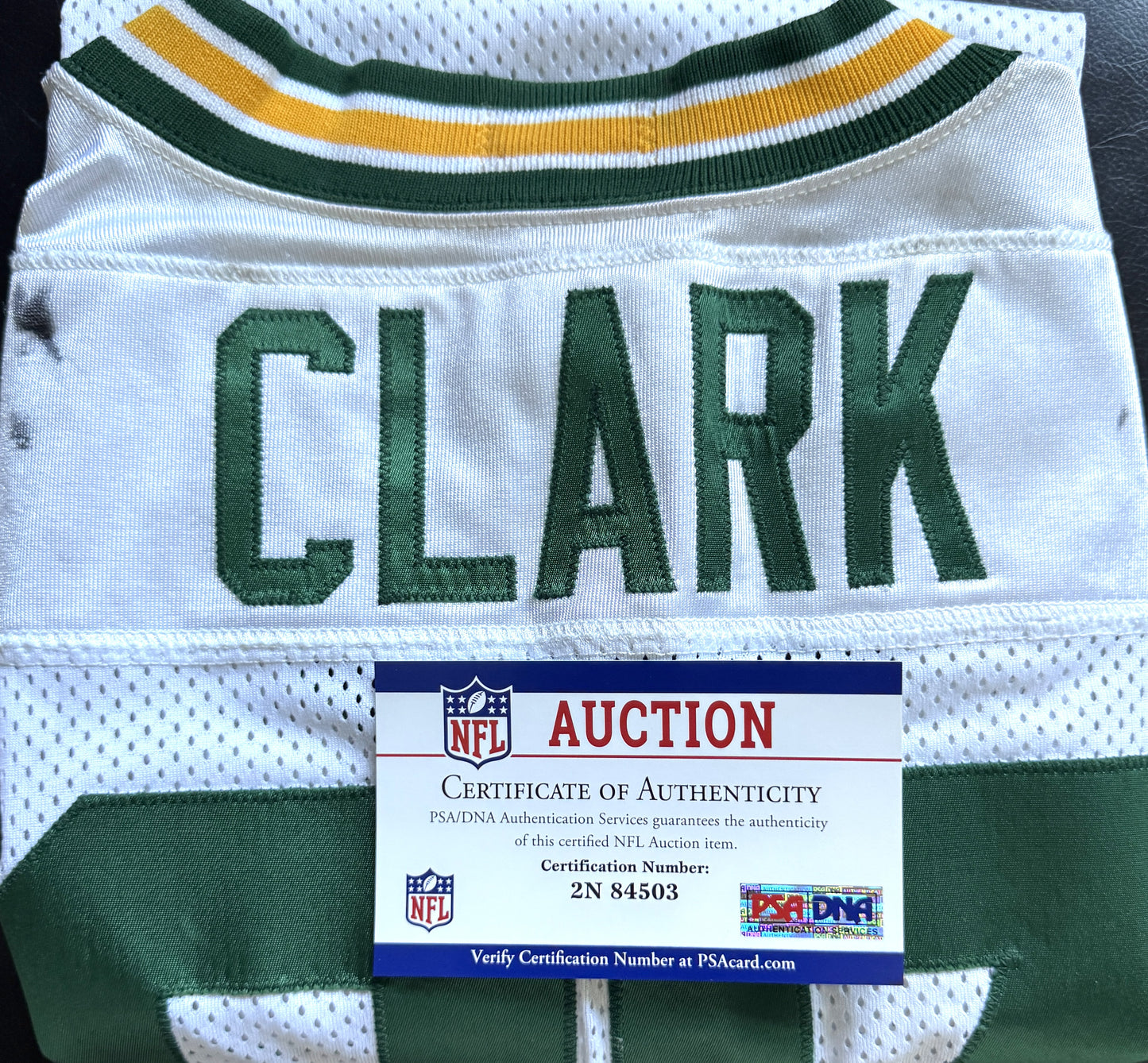 Kenny Clark GAME WORN 💪 and Signed 🖋️ Green Bay Packers⚪🟢 NFL Jersey👕 Also includes Captains Patch and PSA Authenticity 🛡️