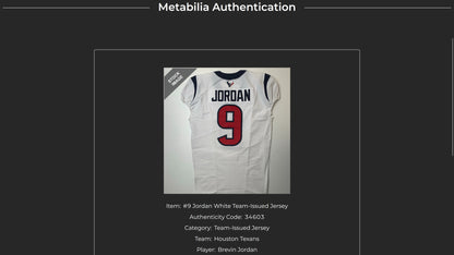 Brevin Jordan TEAM ISSUED 💪🏽 Houston Texans 🐂 Nike NFL Jersey 👕 Also Includes COA 🛡️