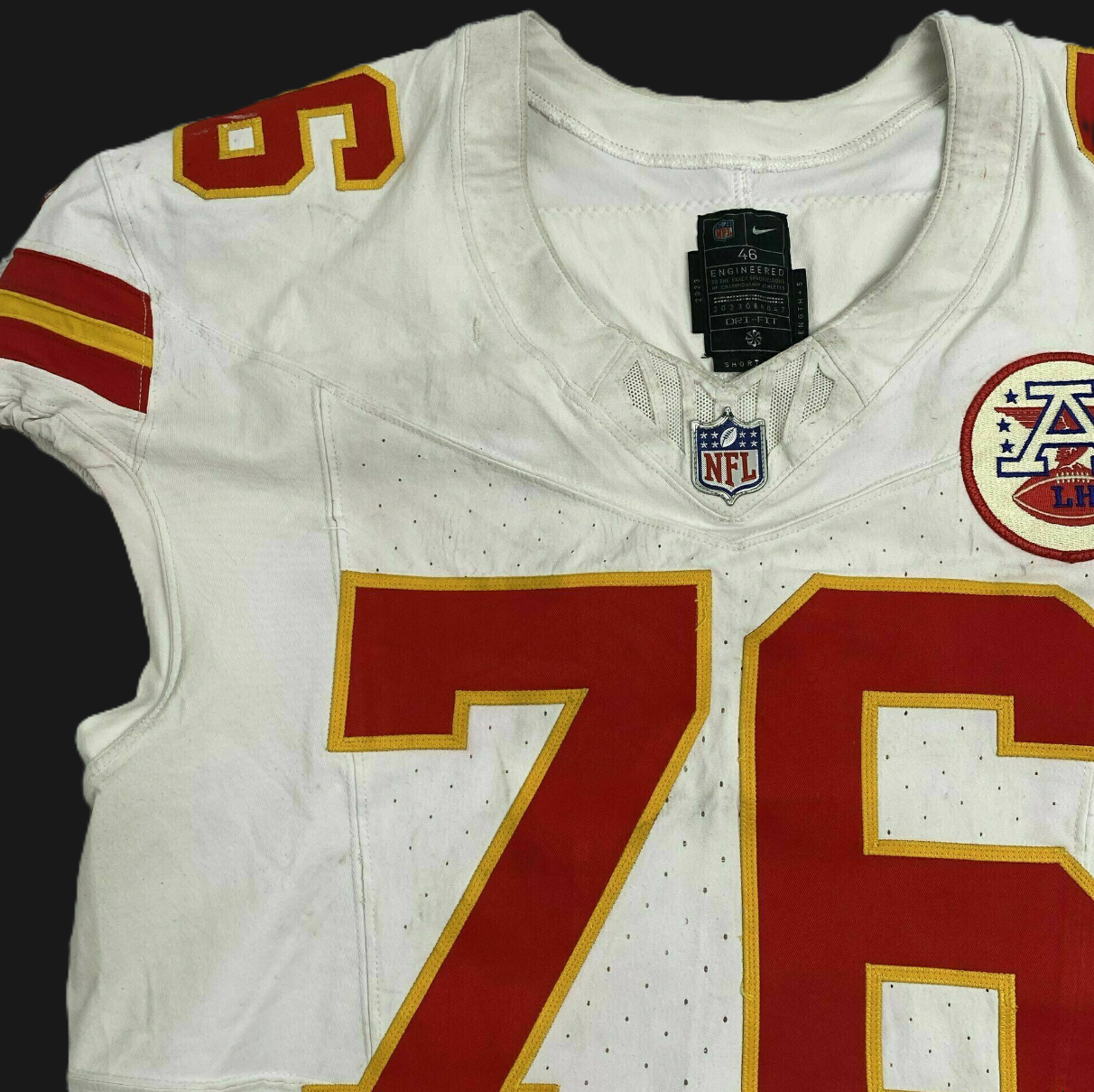 Kingsley Suamataia GAME-USED💪 11/02/25 Kansas City Chiefs NFL Jersey🎽vs. Bills inc. COA 🛡️