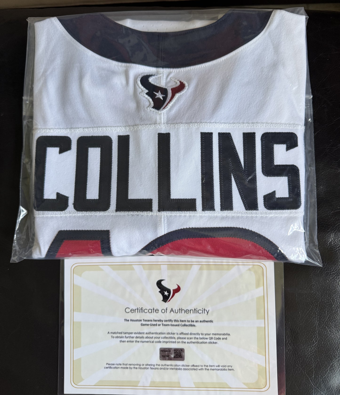 Nico Collins TEAM/GAME ISSUED 💥 Hand Signed✍️ Houston Texans 🐂 Nike NFL Jersey Also inc. COA 🛡️