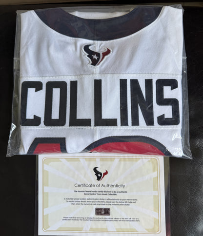 Nico Collins TEAM/GAME ISSUED 💥 Hand Signed✍️ Houston Texans 🐂 Nike NFL Jersey Also inc. COA 🛡️