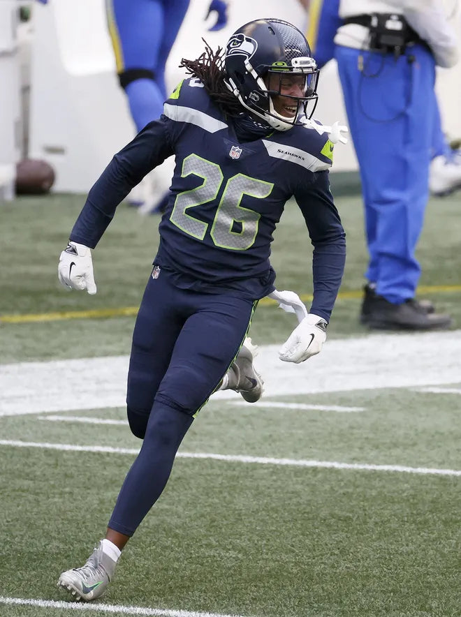 Shaquill Griffin GAME-WORN 💪 10/14/18 Seattle Seahawks NFL Jersey 👕 Inc. PSA COA 🧾🌍 vs. Oakland Raiders in London