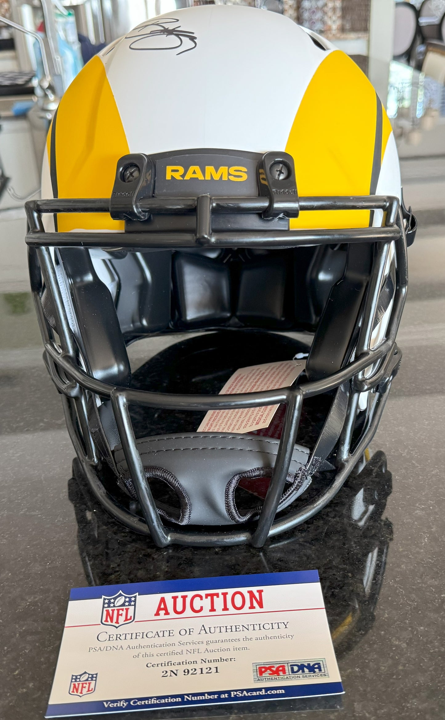 Bobby Wagner Hand-Signed Los Angeles Rams🐏Full-Size Authentic Lunar Eclipse Speed Helmet inc.PSA COA