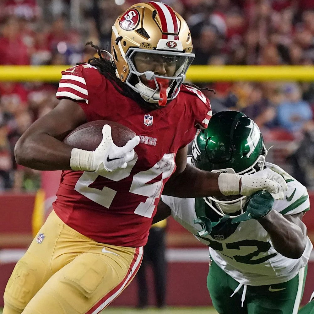 Jordan Mason GAME WORN 10/20/24 PHOTO MATCHED 📸 San Francisco 49ers NFL Jersey 👕 vs Kansas City Chiefs Also includes PSA COA 🛡️
